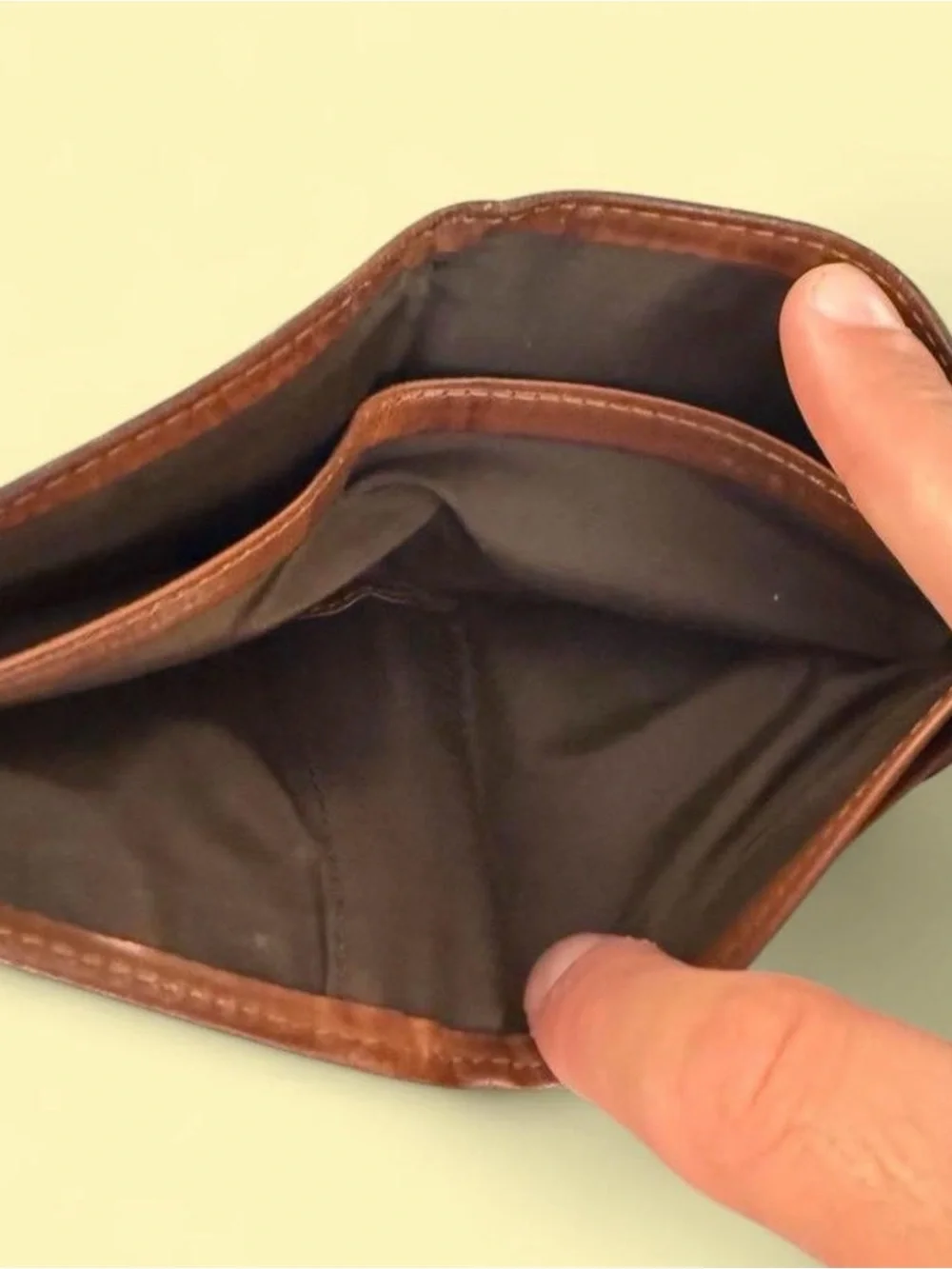 Polo by Ralph Lauren Brown Embossed Leather Wallet